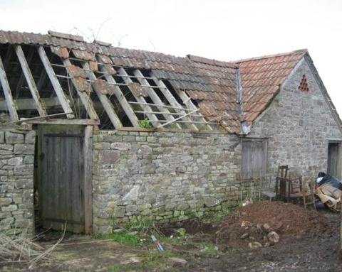 The Old Dairy, Wickwar. Before work started.